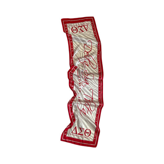 The Crimson Signature Zebra Stole Scarf — 1913 Edition