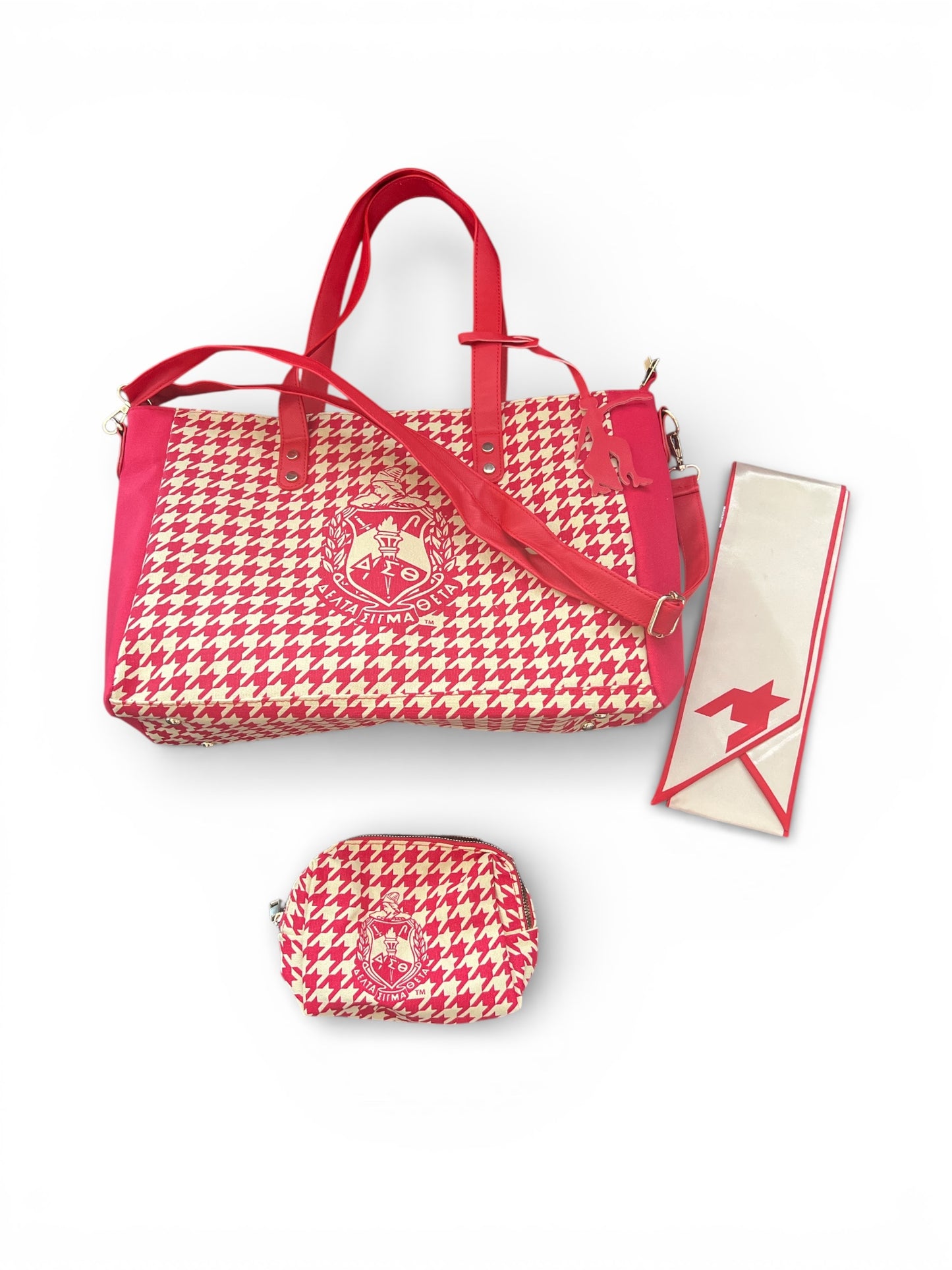 DST Houndstooth Signature Tote Set | 4-Piece Bundle