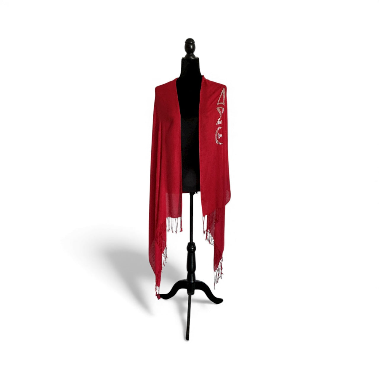 The Crimson Crest Shawl