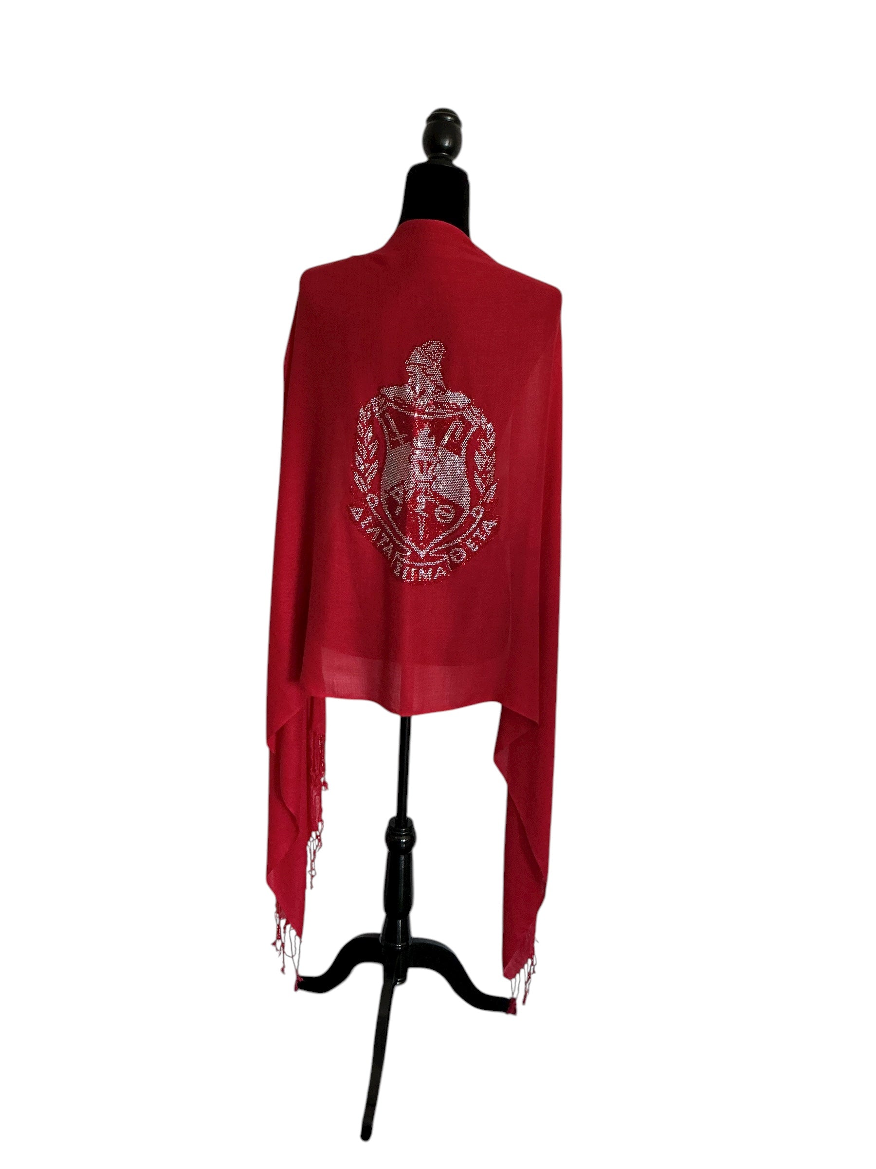 The Crimson Crest Shawl