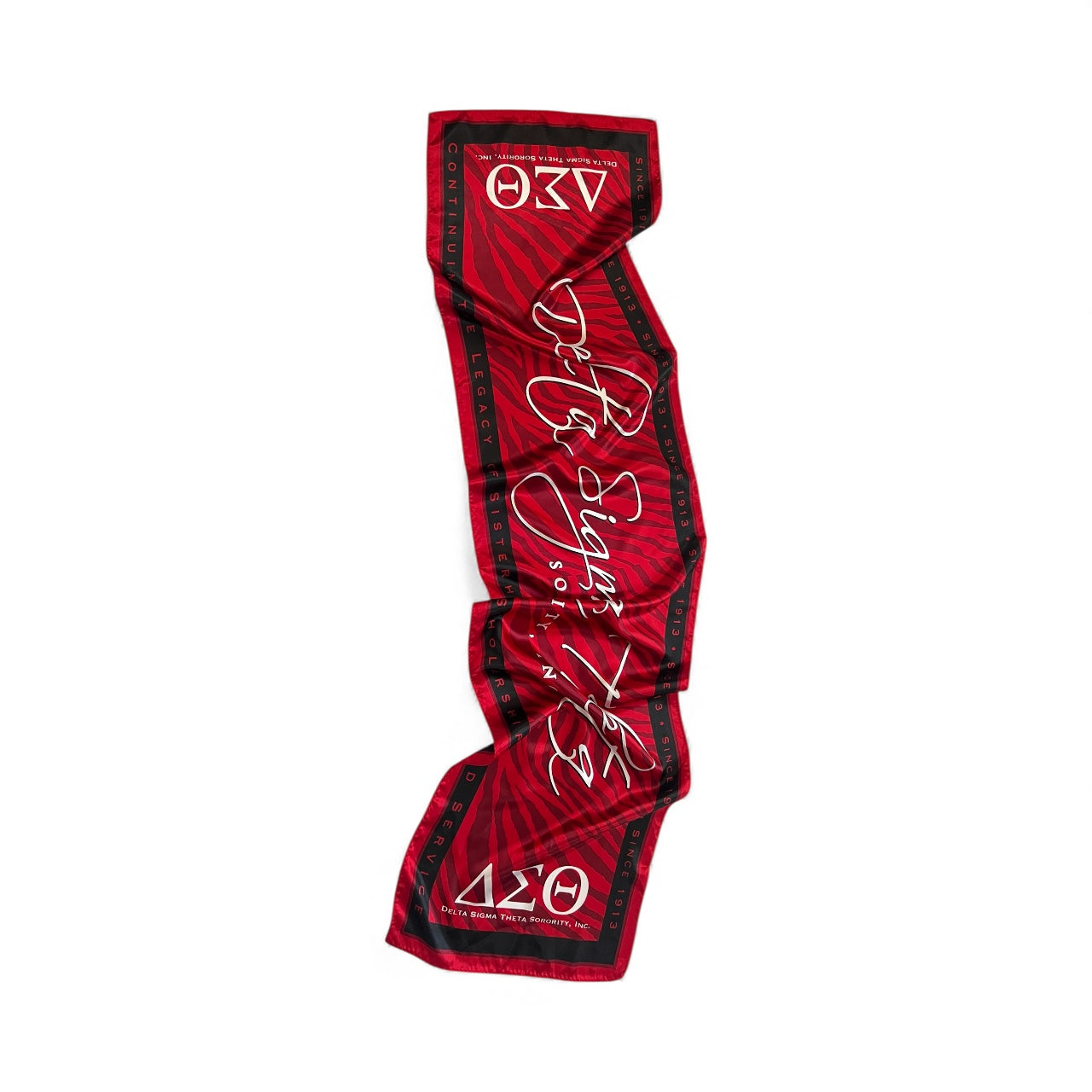 The DST Crimson Zebra Stole Scarf