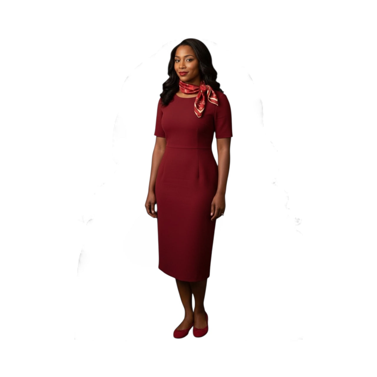 The Checkered Crimson DST Square Scarf