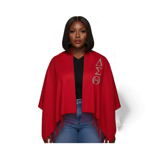 The Crimson Crest Shawl