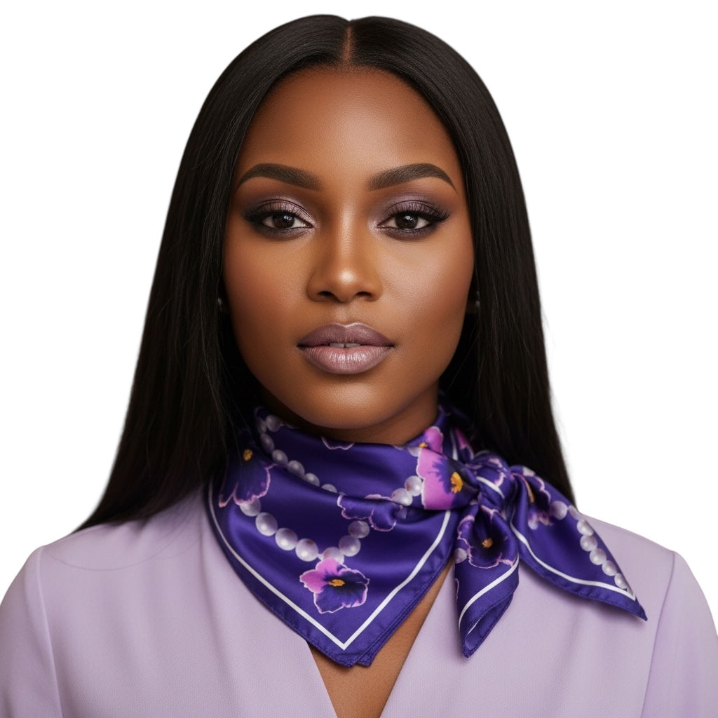 The Violets & Pearls Stole Scarf