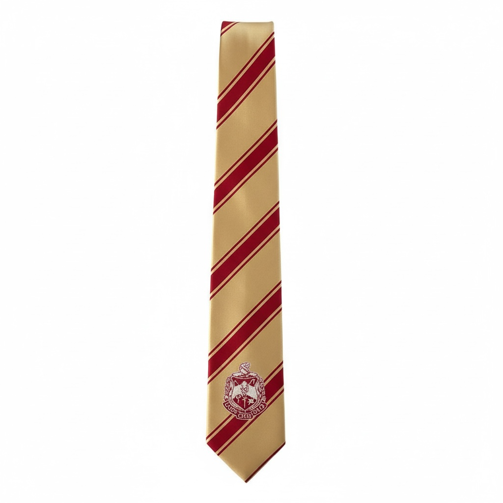 The DST Heritage Stripe Necktie – Gold & Crimson