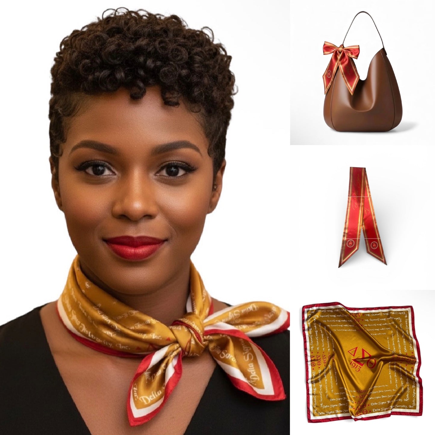 The DST Golden Soror Square Scarf Bundle