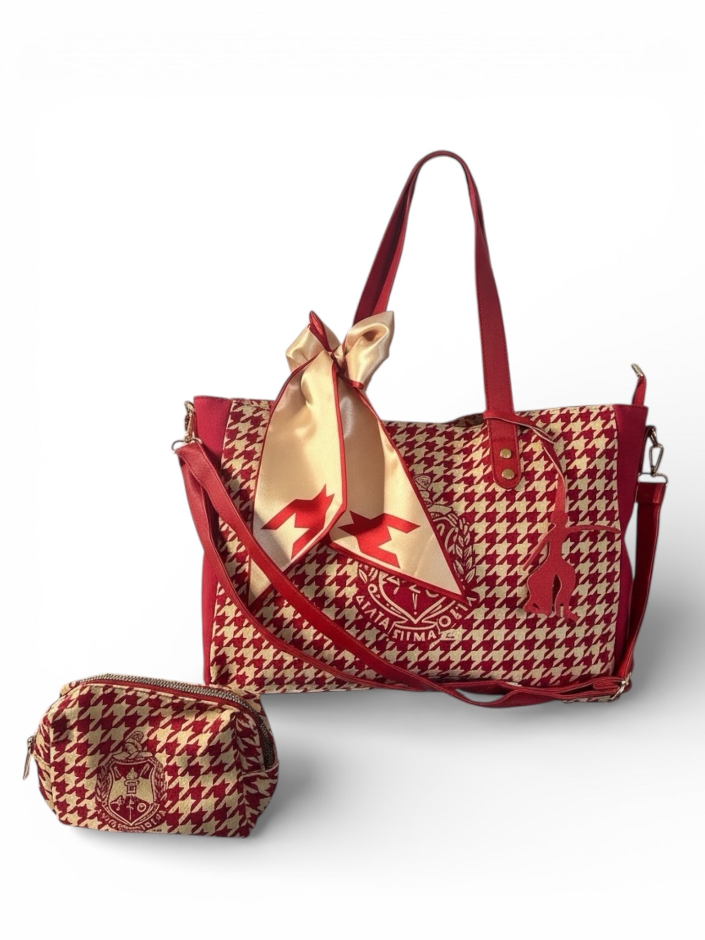 DST Houndstooth Signature Tote Set | 4-Piece Bundle