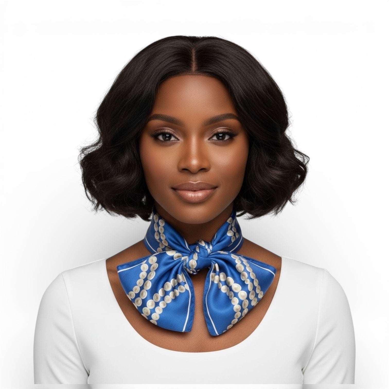 The Pearl Legacy Stole – Blue Ivory