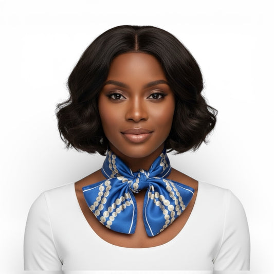 The Pearl Legacy Stole – Blue Ivory