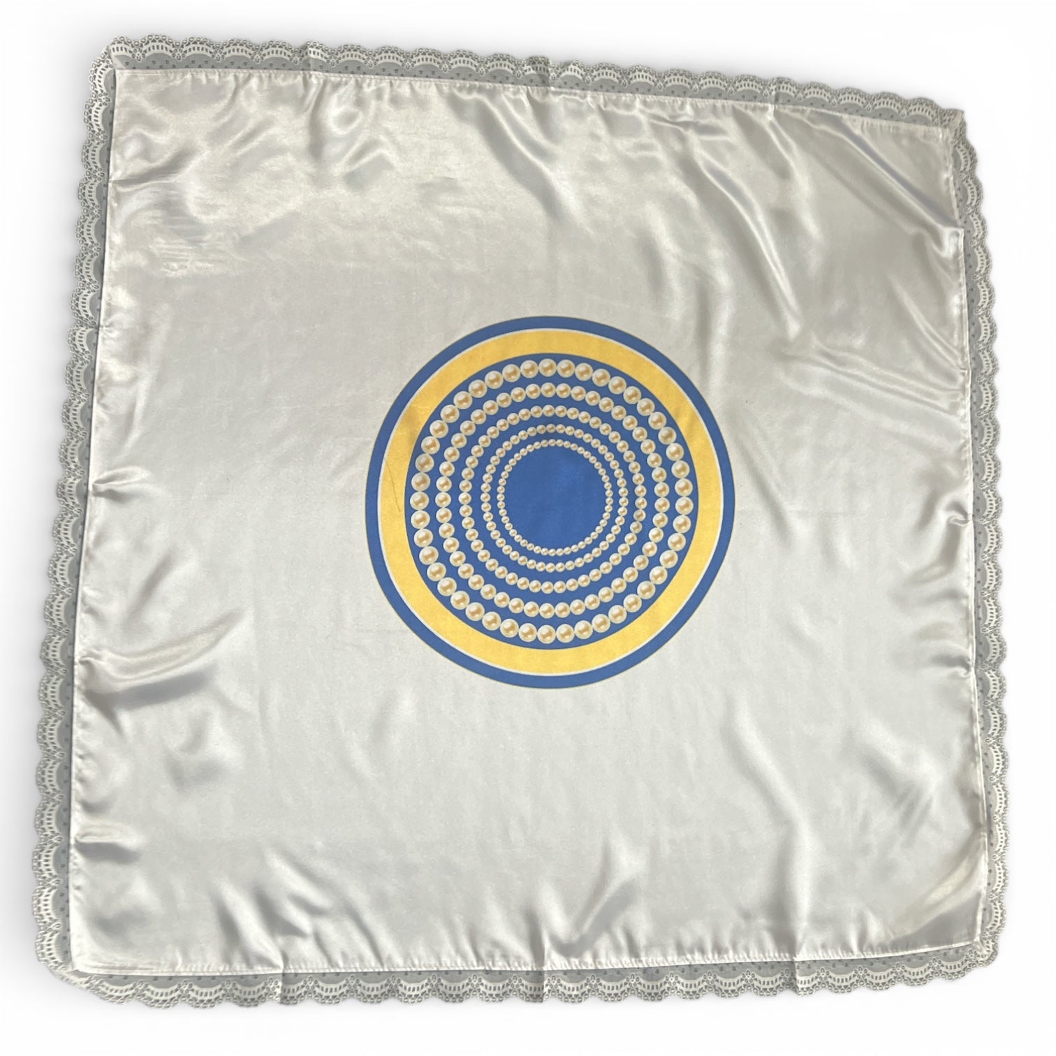 Royal Blue Pearl Lap Scarf