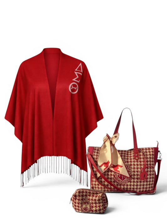 Mother’s Day Soror Luxe Shawl and Houndstooth Tote Gift Set